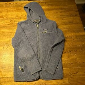 Patagonia Blue Hooded Fleece Jacket